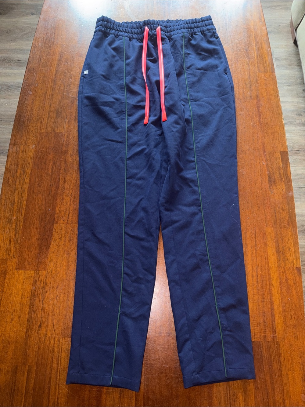 Figs Racing Navy Blue Split Hem Scrub Pants Bottoms Medium.